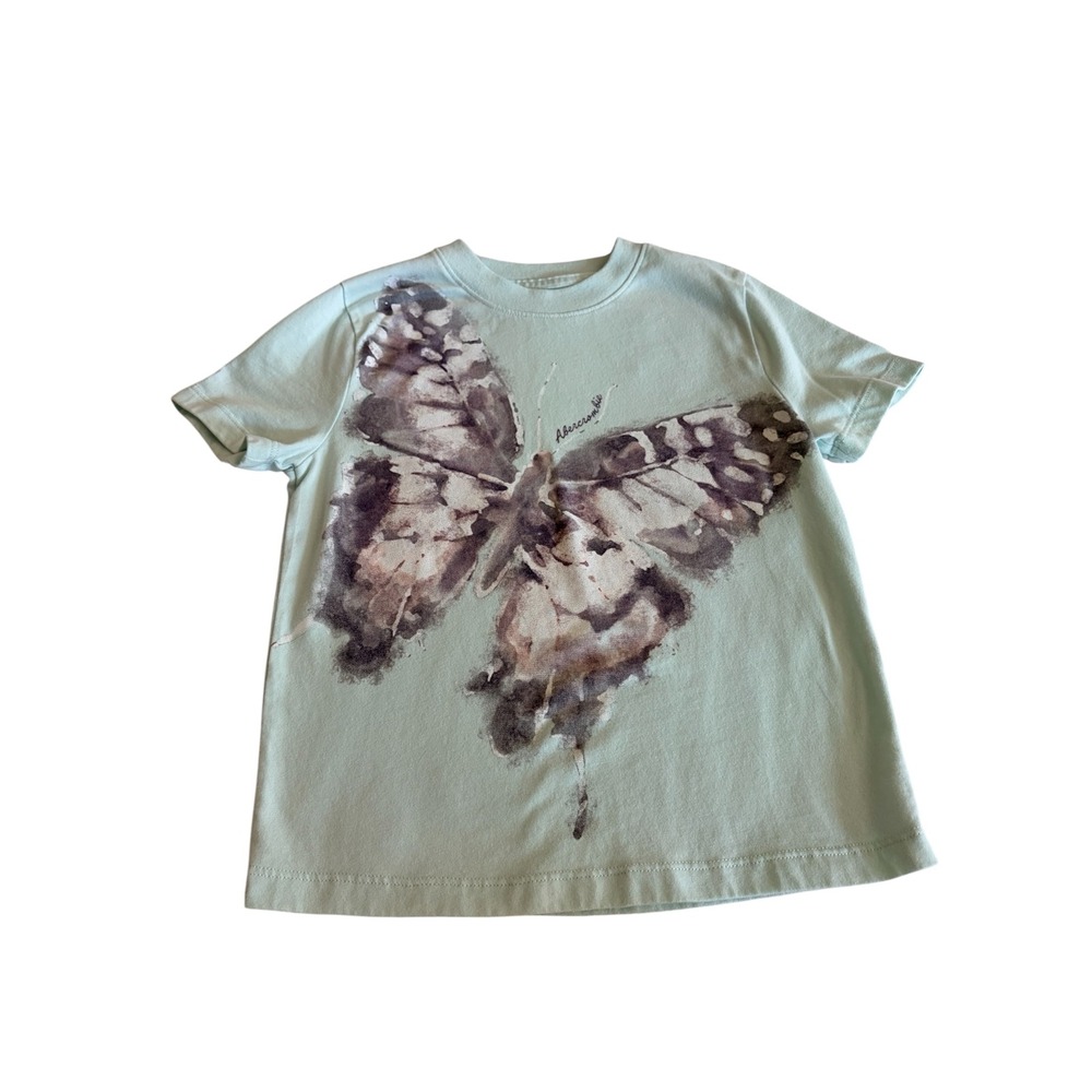 Abercrombie Kids Girls Graphic Tee Butterfly T-Shirt Size 5/6